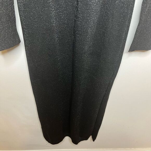 L'Academie  Lillia Knit Dress Black M - Picture 5 of 8